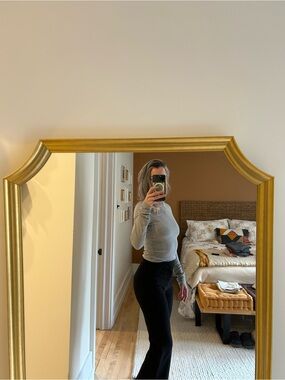 LA Made Gray Long Sleeve Turtleneck Top (S)